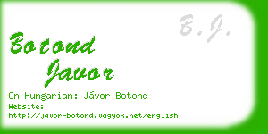 botond javor business card